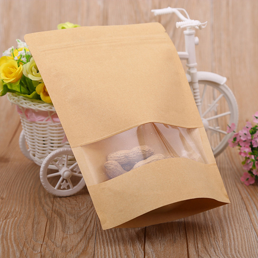 Food And Snacks - 50Pcs Food Grade Kraft Stand Up