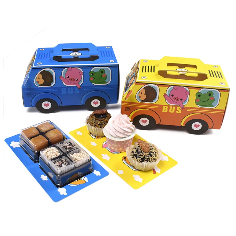 Food Snacks Gifts - 6PCS Gift Box Packaging Handle Cake