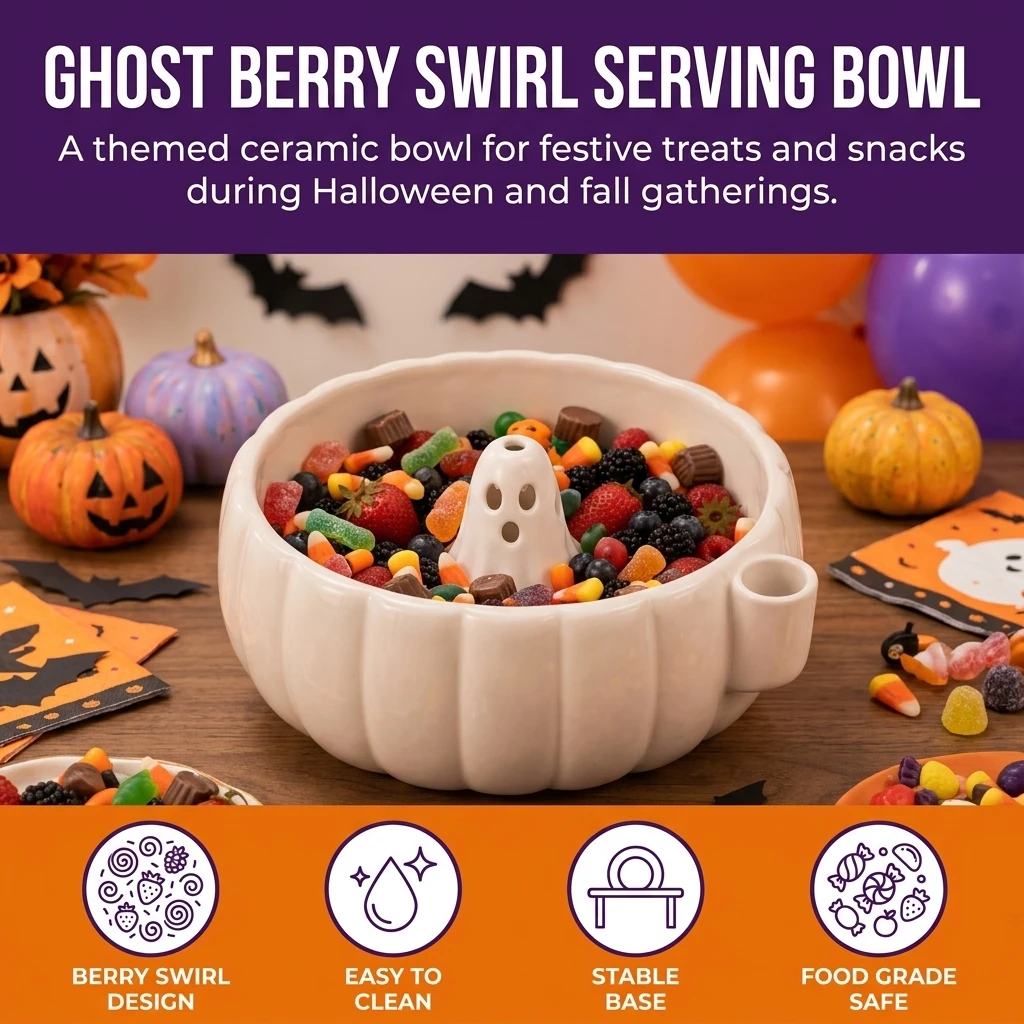 Food Halloween Snacks - Halloween Bowl Glazed Berry Swirls Candy