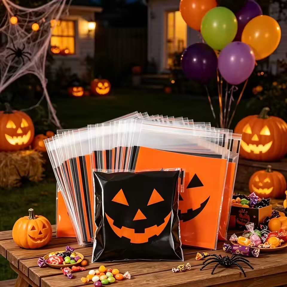 50/100pcs Halloween Black Oran - Food Snacks Gifts ulasan dan harga