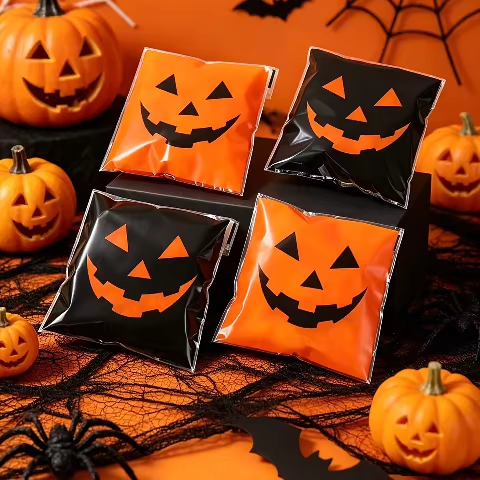 50/100pcs Halloween Black Oran - Food Snacks Gifts ulasan dan harga
