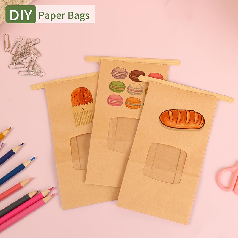 10Pcs Bakery Bags, Window Seal - Food Halloween Snacks ulasan dan harga