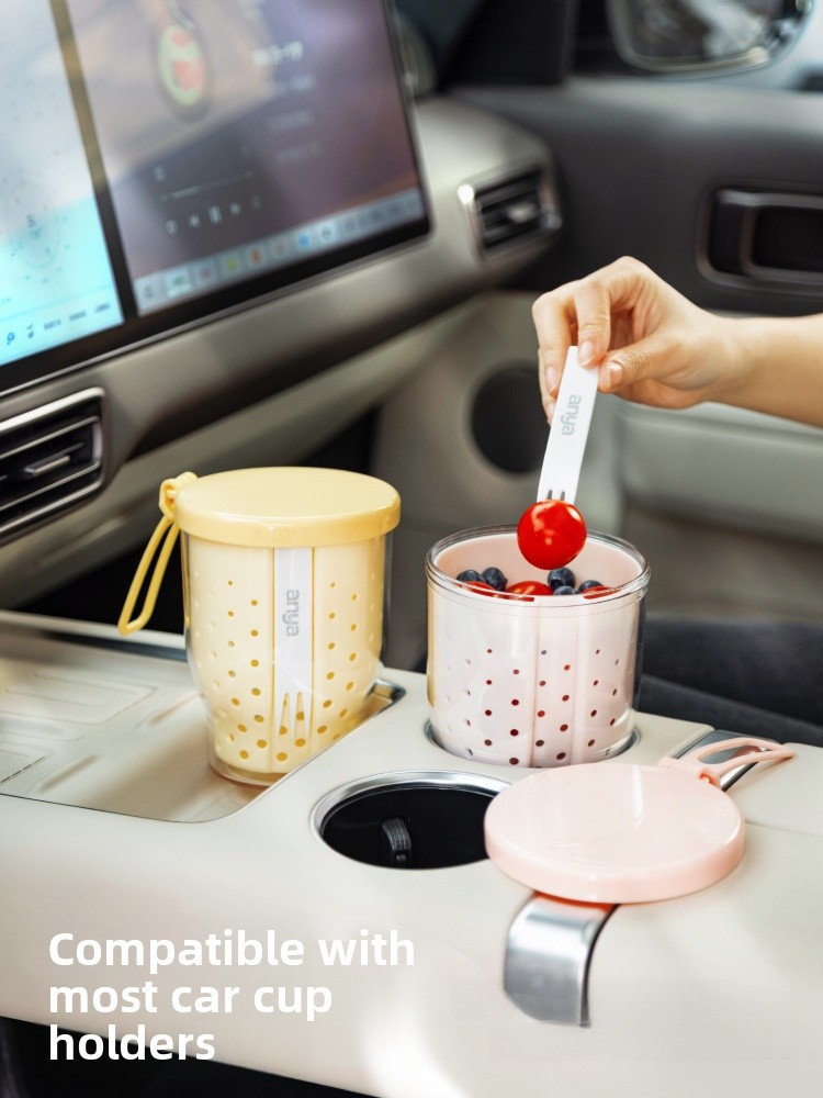 Portable Fruit Cup with Fork f - Food Snacks Online ulasan dan harga