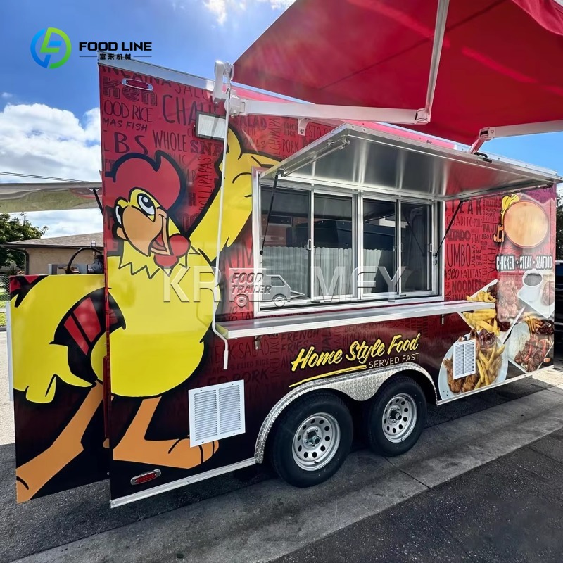 China Food Trailer Cart 4 Whee - Food Snacks Catering ulasan dan harga