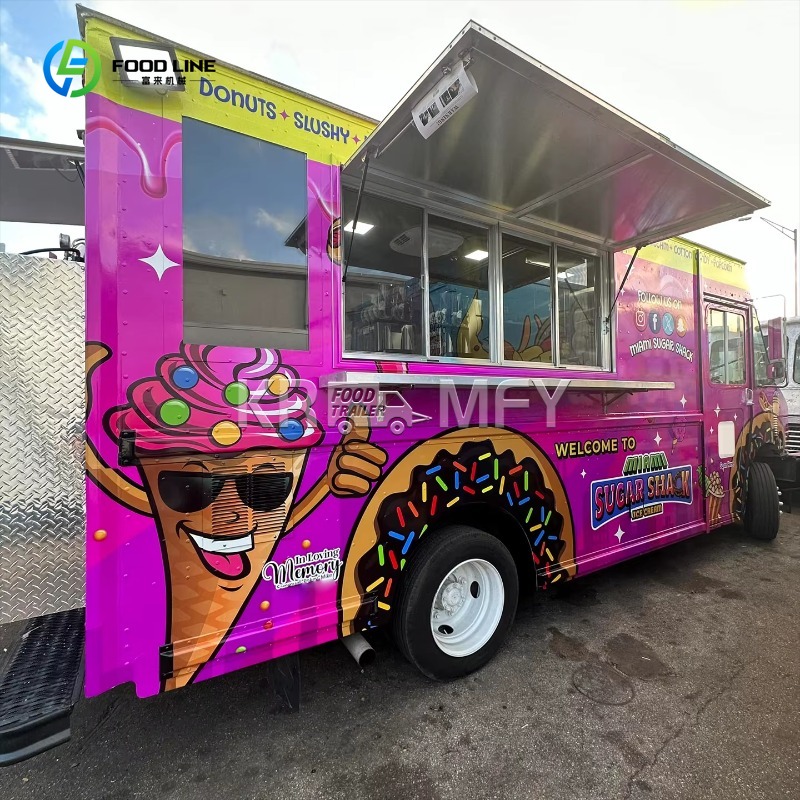 China Food Trailer Cart 4 Whee - Food Snacks Catering ulasan dan harga