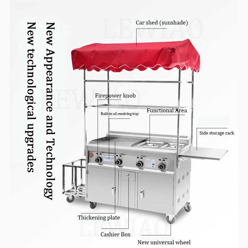 Mobile Food Cart Trailer Stain - Food Snacks Catering ulasan dan harga