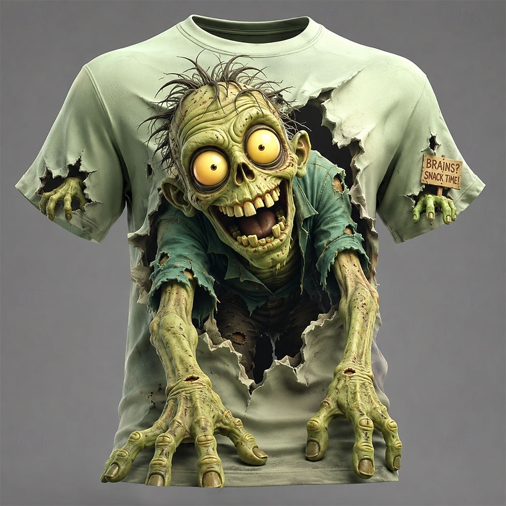 Men's Spring Summer 3D Printed - Zombie Snacks ulasan dan harga