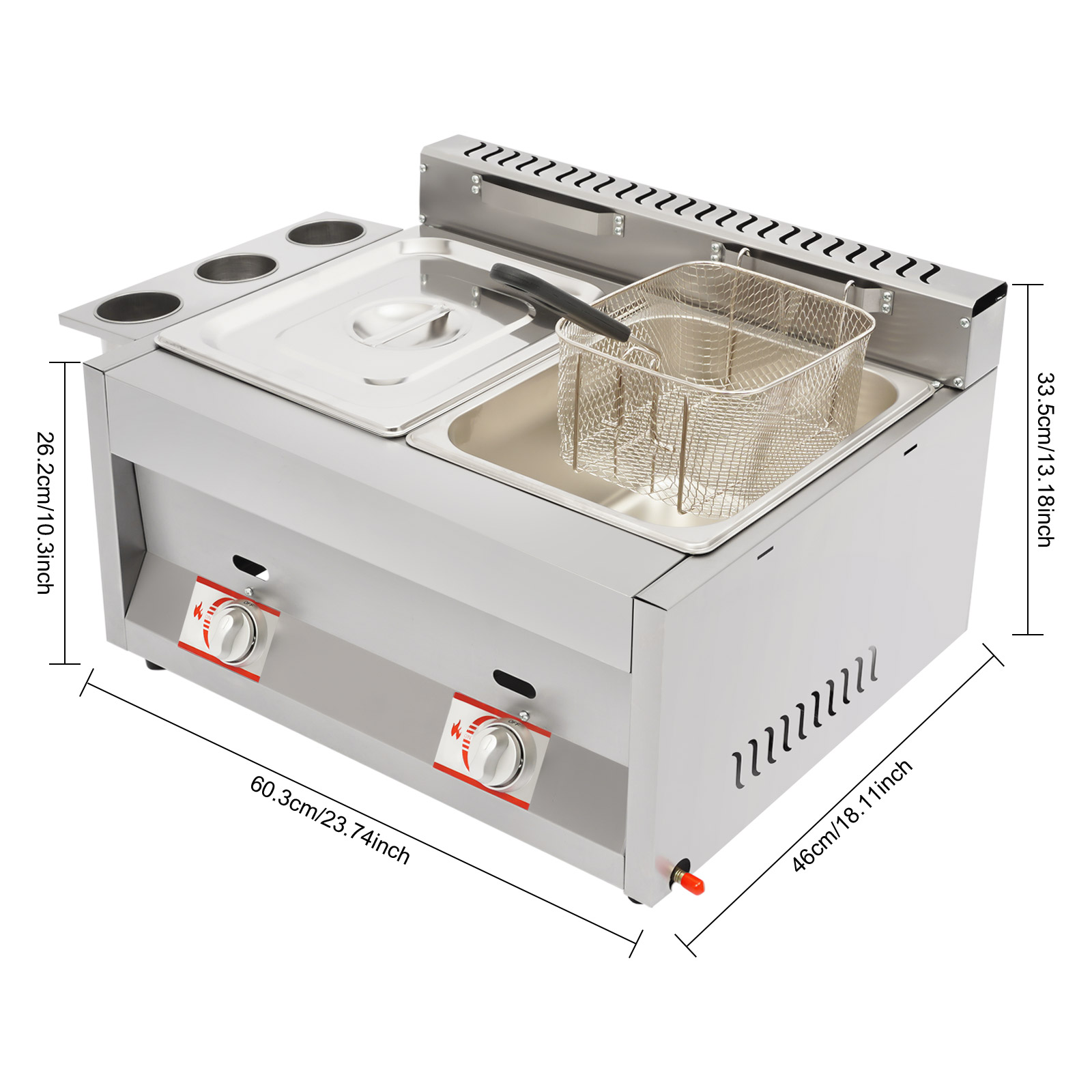 Commercial Deep Fryer 2-Tank 6 - Food Snacks Catering ulasan dan harga