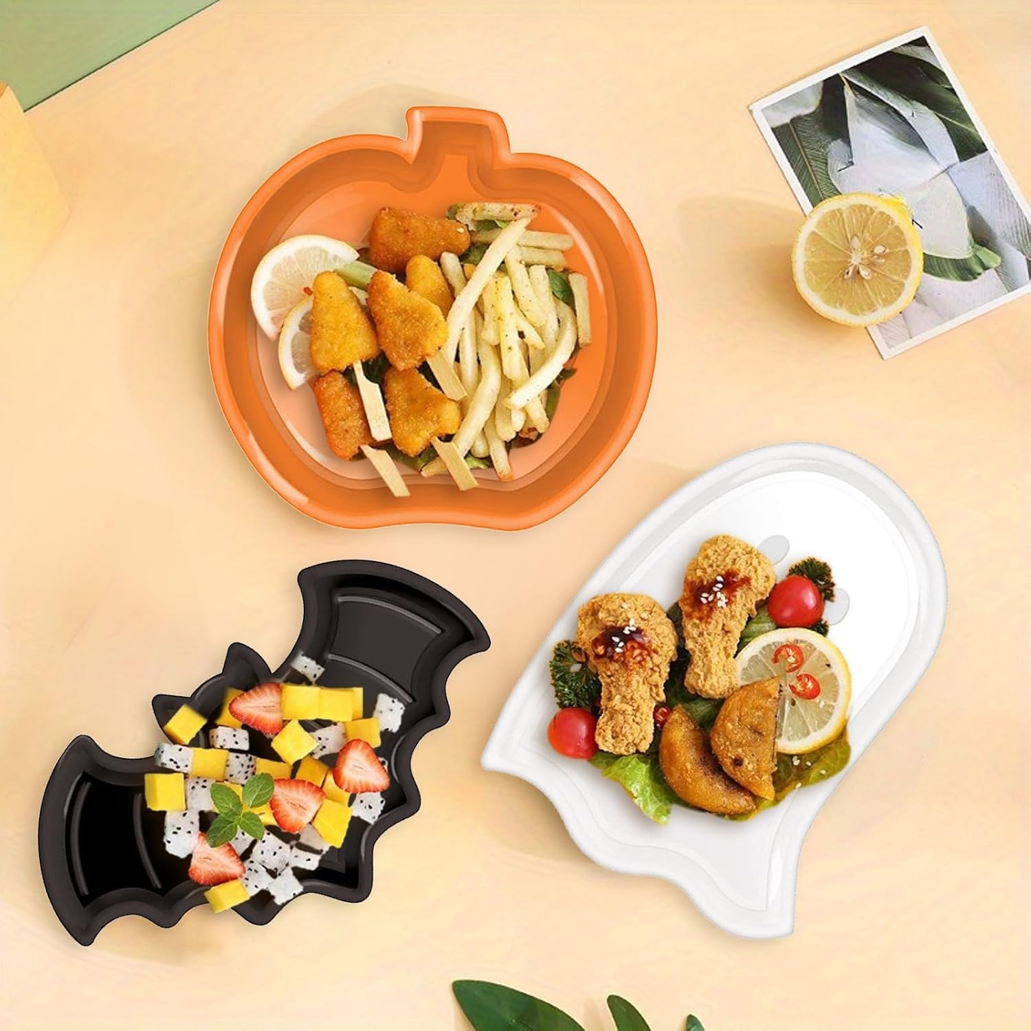 Reusable Halloween Plates Set  - Food Halloween Snacks ulasan dan harga