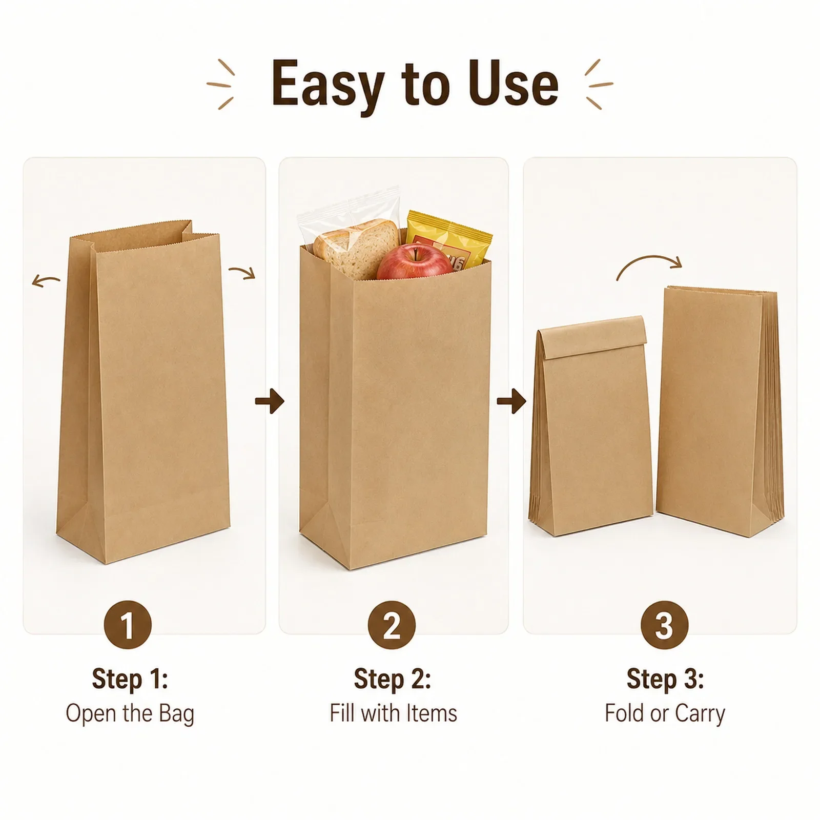 10-30Pcs Small Brown Kraft Pap - Food Snacks Gifts ulasan dan harga