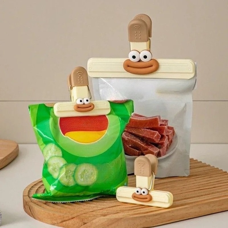 3pcs Creative Face Bag Sealing - Food And Snacks ulasan dan harga